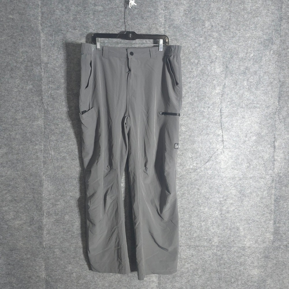 FINTECH Cargo Pants Mens XXL Gray Outdoor Adventure Travel Utility Casual Pro